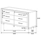 Jessica 5-piece Eastern King LED Bedroom Set Cappuccino