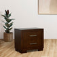 Jessica 2-drawer Nightstand Cappuccino