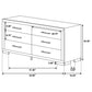Jessica 6-drawer Dresser Cappuccino