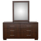 Jessica 6-drawer Dresser with Mirror Cappuccino