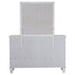 Sandy Beach 11-drawer Dresser with Mirror Cream White