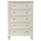 Sandy Beach 5-drawer Bedroom Chest Cream White