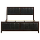 Carlton Wood Eastern King Panel Bed Cappuccino