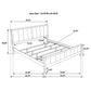 Carlton Wood Eastern King Panel Bed Cappuccino