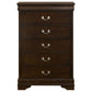 Louis Philippe 5-piece Eastern King Bedroom Set Cappuccino