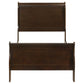 Louis Philippe Wood Twin Sleigh Bed Cappuccino
