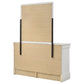 Louis Philippe 6-drawer Dresser and Mirror White