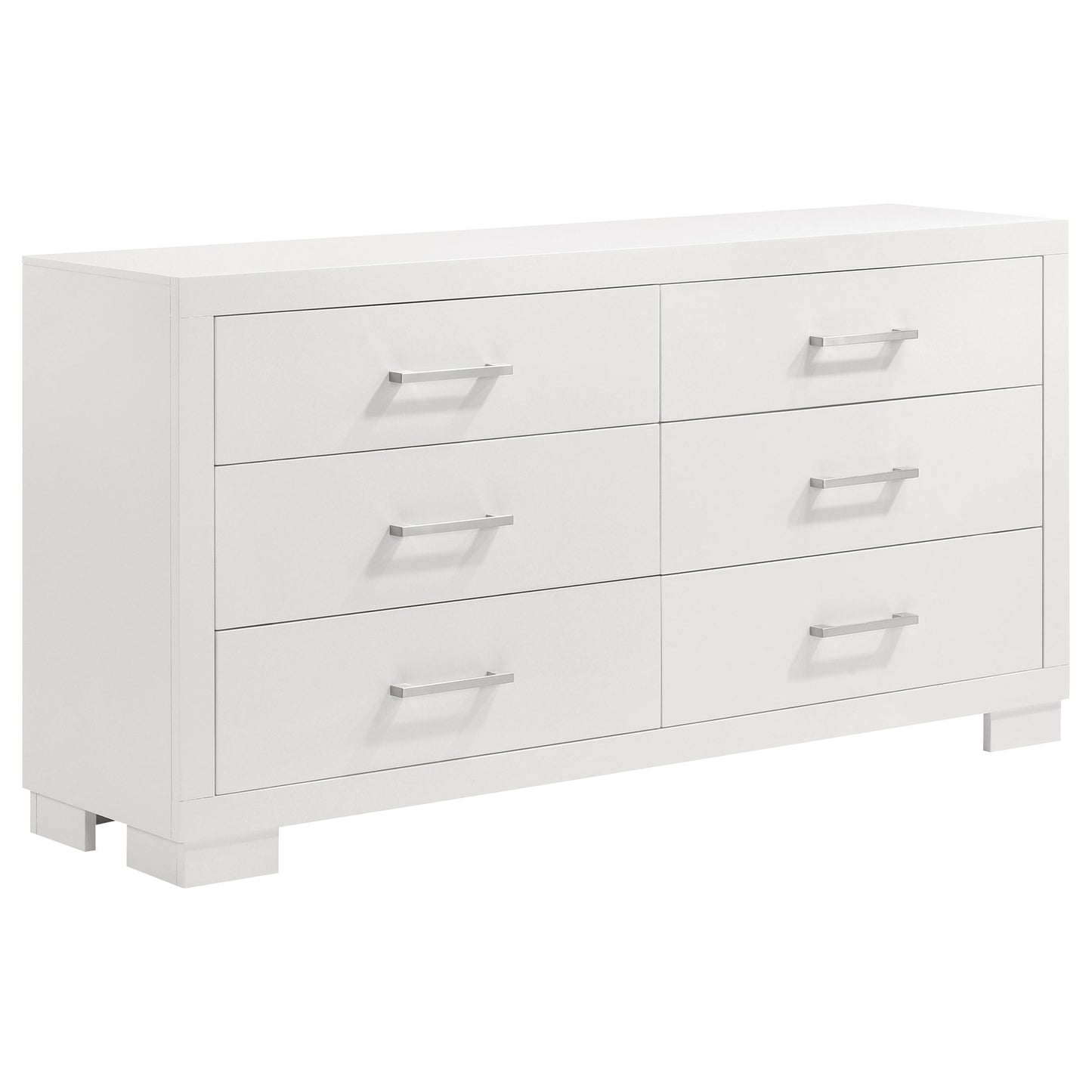 Jessica 4-piece Eastern King LED Bedroom Set Snow White