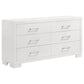 Jessica 5-piece Eastern King LED Bedroom Set Snow White