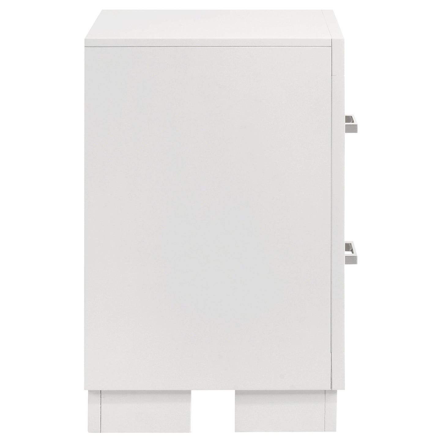 Jessica 2-drawer Nightstand Snow White