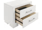Jessica 2-drawer Nightstand Snow White