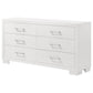 Jessica 6-drawer Dresser Snow White