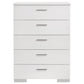 Felicity 5-piece California King Bedroom Set White Gloss