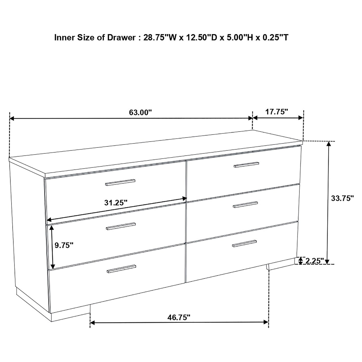 Felicity 4-piece California King Platform Bedroom Set White