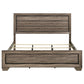 Kauffman Wood Eastern King Panel Bed Washed Taupe