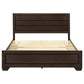 Kauffman Wood Eastern King Storage Panel Bed Dark Cocoa