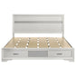 Miranda 51-inch Wood California King Storage Panel Bed White