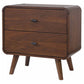 Robyn 2-drawer Nightstand Bedside Table Dark Walnut