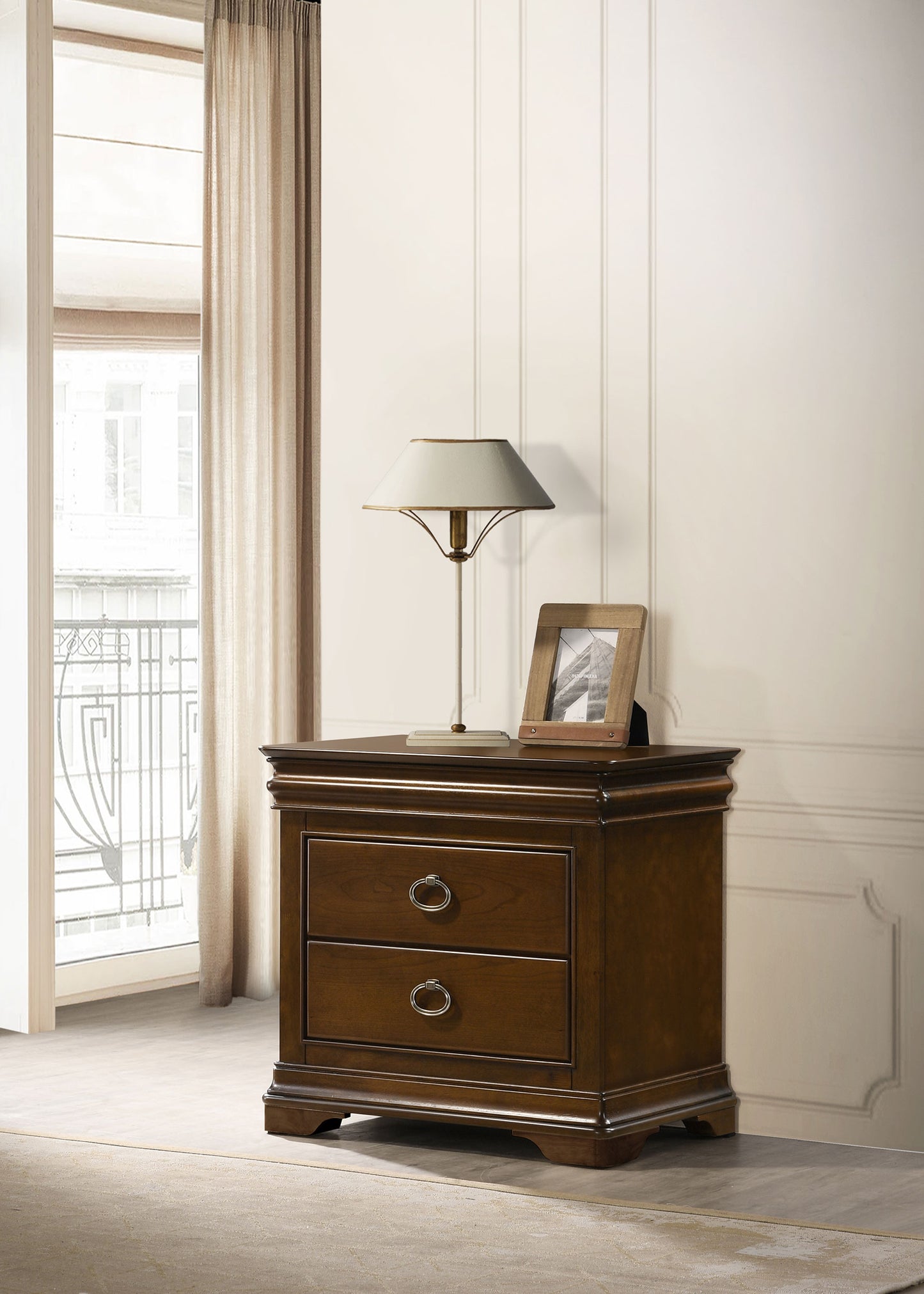Garland 2-drawer Nightstand Bedside Table Brown Cherry