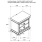 Garland 2-drawer Nightstand Bedside Table Brown Cherry