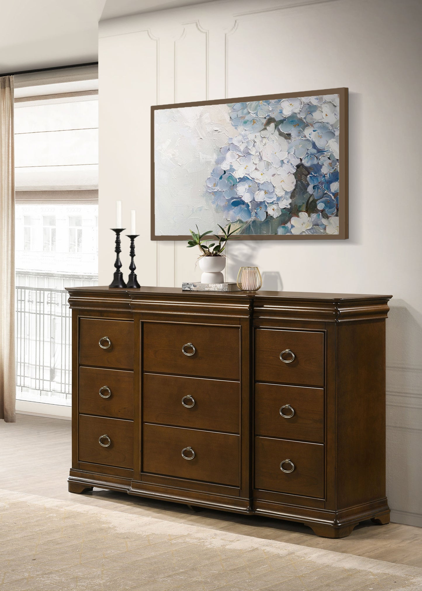 Garland 9-drawer Bedroom Dresser Cabinet Brown Cherry