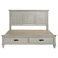 Franco Wood Eastern King Storage Panel Bed Distressed White