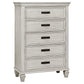 Franco 5-piece Eastern King Bedroom Set Distressed White