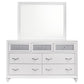 Barzini 7-drawer Dresser with Mirror White