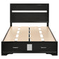 Miranda 51-inch Wood Full Storage Panel Bed Black
