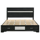 Miranda 51-inch Wood California King Storage Panel Bed Black