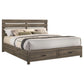 Brantford Wood Eastern King Storage Panel Bed Barrel Oak