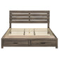 Brantford Wood Eastern King Storage Panel Bed Barrel Oak