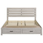 Brantford Wood Eastern King Storage Panel Bed Coastal White
