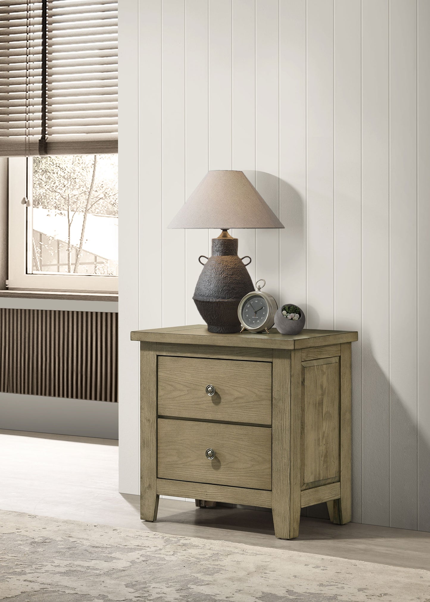 Hazlewood 2-drawer Nightstand Bedside Table Vineyard Oak