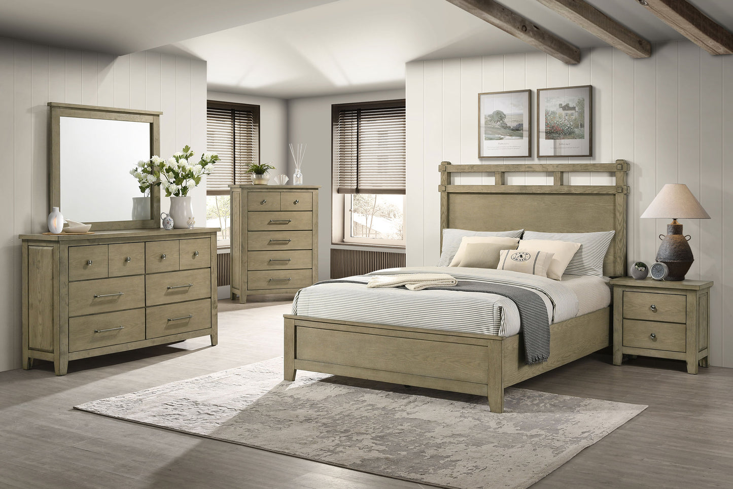 Hazlewood 2-drawer Nightstand Bedside Table Vineyard Oak