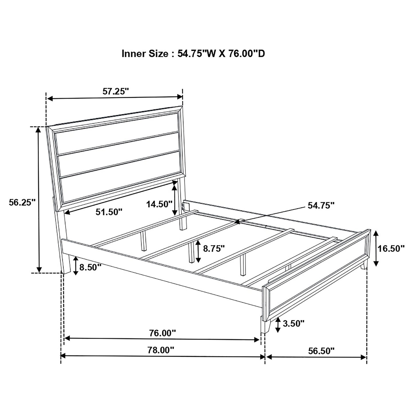 Watson Four-piece Full Bedroom Set Grey Oak