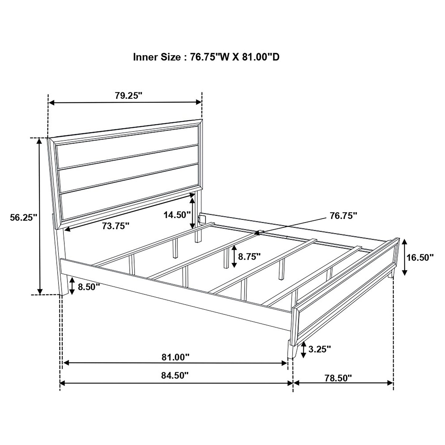 Watson Four-piece Eastern King Bedroom Set Grey Oak