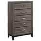 Watson Five-piece Eastern King Bedroom Set Grey Oak