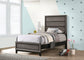 Watson Wood Twin Panel Bed Grey Oak