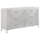 Cassia 5-piece Eastern King LED Bedroom Set White High Gloss