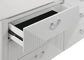 Cassia 6-drawer Dresser Cabinet with Mirror White High Gloss