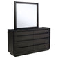 Leandro 8-drawer Bedroom Dresser with Mirror Burnished Black