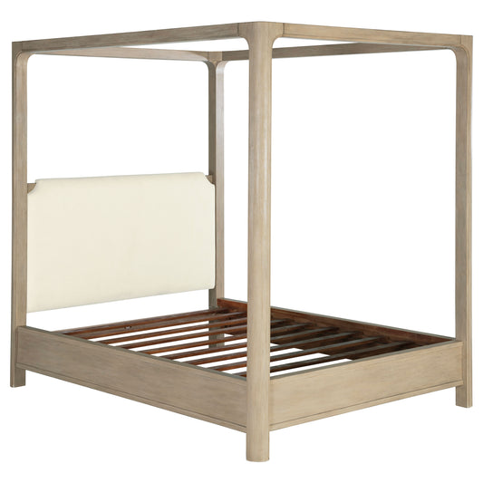 Solano 85-inch Eastern King Canopy Bed Weathered Mango