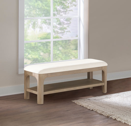 Solano 52-inch Bedroom Bed End Bench Weathered Mango