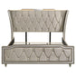 Lorient Eastern King LED Upholstered Bed Ivory and Camel