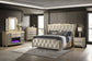 Lorient Eastern King LED Upholstered Bed Ivory and Camel