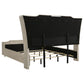 Lorient 4-piece Eastern King Bedroom Set Ivory and Camel