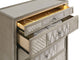 Lorient 5-drawer LED Chest of Drawers Ivory and Camel