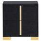 Marceline 2-drawer Nightstand Black