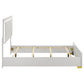 Marceline Wood Full LED Panel Bed White
